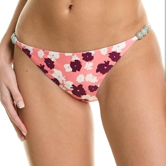 NWT Tanya Taylor Tia Bikini In Pink Fuschia Floral Size L 2 Piece FULL SET - Picture 5 of 11